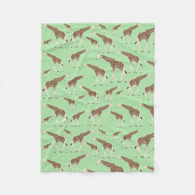 Giraffe Jungle Safari Tier Fleecedecke (Vorderseite)