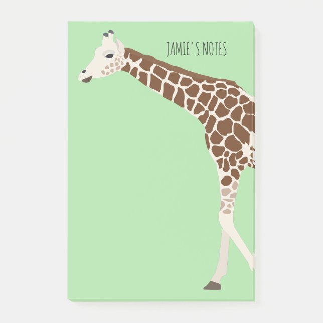 Giraffe Jungle Safari Tier Post-it Klebezettel (Vorderseite)