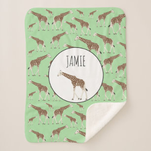 Giraffe Jungle Safari Tier Sherpadecke