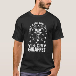 Giraffe Just a Boy, der die Niedlichen Giraffen G T-Shirt