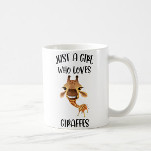 Giraffe-Kaffee-Tasse, Nur ein Mädchen, das Giraff Kaffeetasse