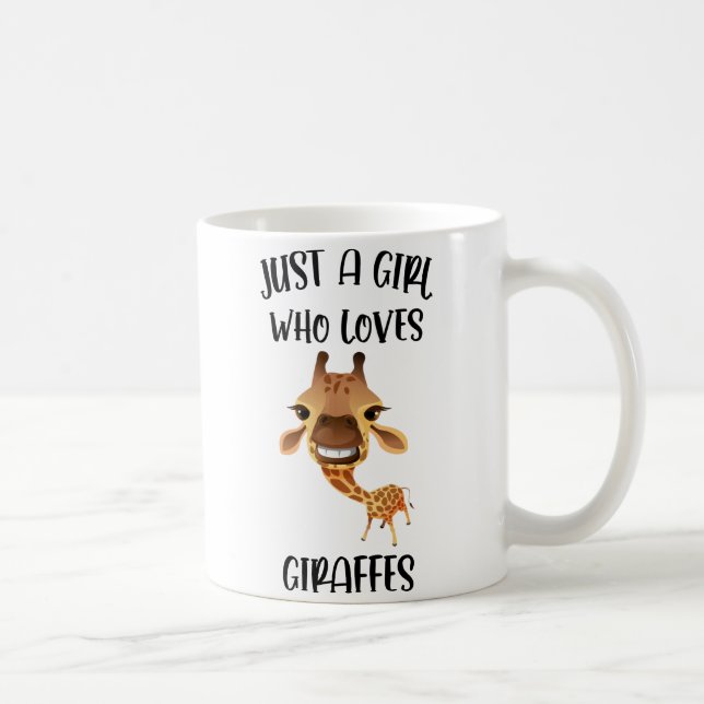 Giraffe-Kaffee-Tasse, Nur ein Mädchen, das Giraffe Kaffeetasse (Rechts)