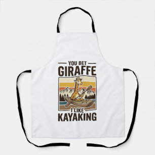 Giraffe-Kajakfahren Vintage Lustiges T-Shirt Desig Schürze