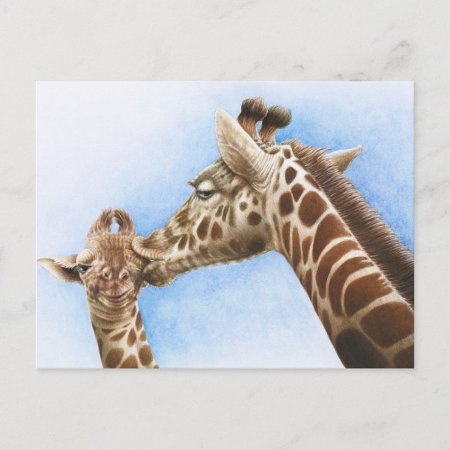 Giraffe & Kalf Postkarte (Vorderseite)
