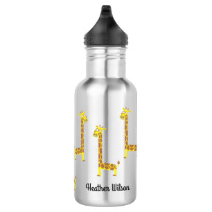 Giraffe Kid Wasser Flasche mit Namen Edelstahlflasche
