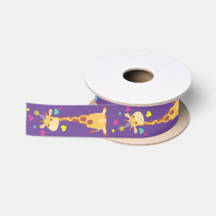 Giraffe-Kinder-Geburtstagsfeier Süß Satinband