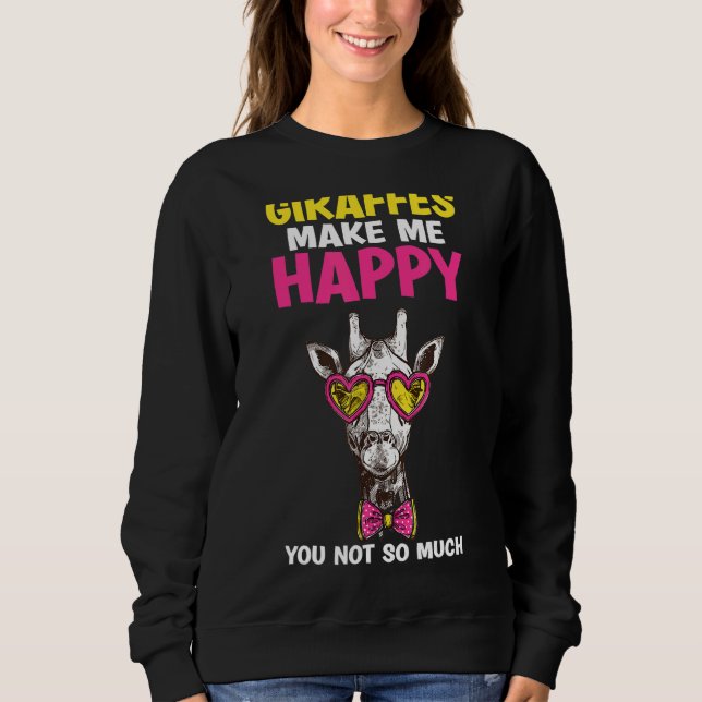Giraffe-Kinder-Giraffen machen mich glücklich, nic Sweatshirt (Vorderseite)