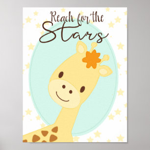 Giraffe Kinderzimmer Poster