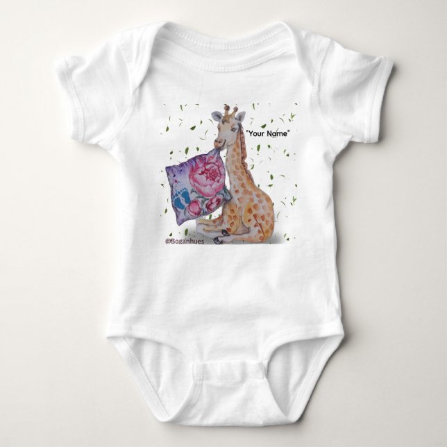 Giraffe Kinderzimmer Thema Kinderkleidung Baby Strampler (Vorderseite)