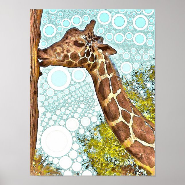 Giraffe Kiss Poster (Vorne)