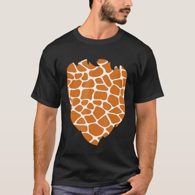 Giraffe Kostüm Belly Giraffe Muster Trick oder Tre T-Shirt (Vorderseite)