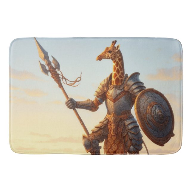 Giraffe-Krieger Badematte (Vorderseite)