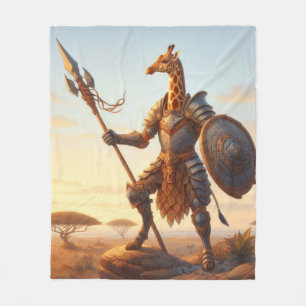 Giraffe-Krieger Fleecedecke