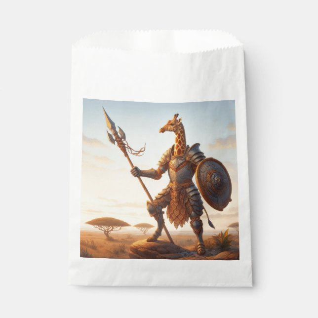 Giraffe-Krieger Geschenktütchen (Vorderseite)
