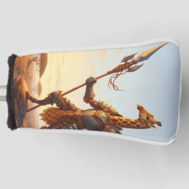 Giraffe-Krieger Golf Headcover (Vorderseite)