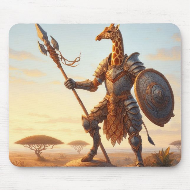 Giraffe-Krieger Mousepad (Vorne)