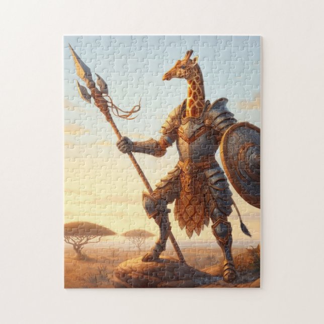 Giraffe-Krieger Puzzle (Vertikal)