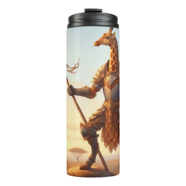 Giraffe-Krieger Thermosbecher (Vorderseite)