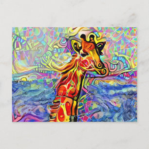 GIRAFFE-KUNST Postkarten