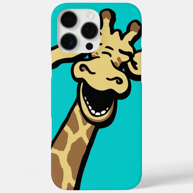 Giraffe lachend Grafik aqua aquamarin iPhone 6 Fal Case-Mate iPhone Hülle (Rückseite)
