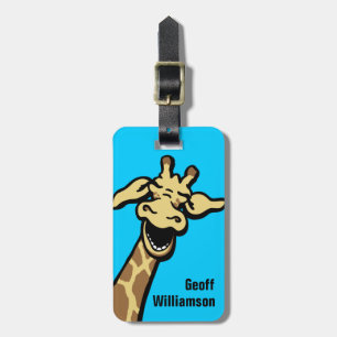 Giraffe Lachgrafik namens Gepäckanhänger