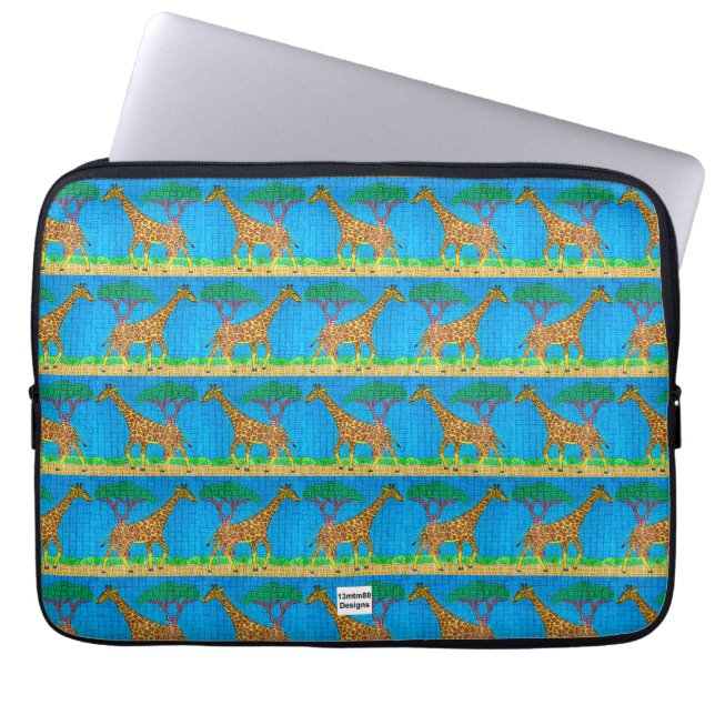 Giraffe - Laptop-Sieb Laptopschutzhülle (Vorderseite)