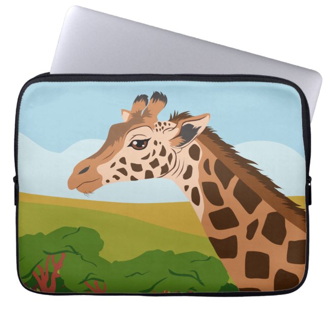 Giraffe Laptopschutzhülle (Vorderseite)