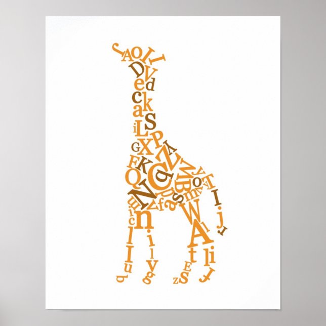 Giraffe-Leinwand Poster (Vorne)