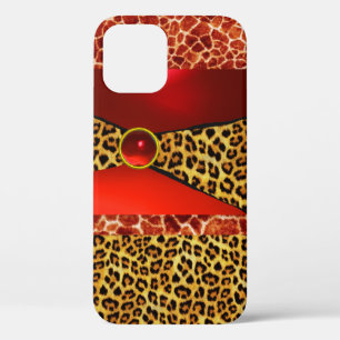 GIRAFFE LEOPARD HAUT ROTE RUBY GEMSTONE Case-Mate iPhone HÜLLE