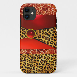 GIRAFFE LEOPARD HAUT ROTE RUBY GEMSTONE Case-Mate iPhone HÜLLE