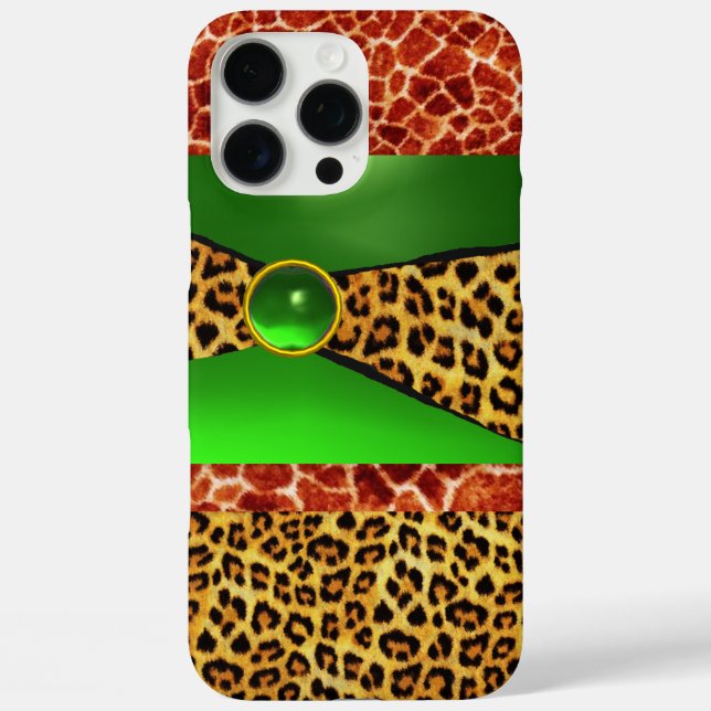 GIRAFFE LEOPARD SKIN GREEN EMERALD GEM Case-Mate iPhone HÜLLE (Rückseite)