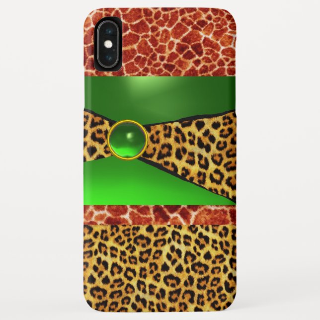 GIRAFFE LEOPARD SKIN GREEN EMERALD GEM Case-Mate iPhone HÜLLE (Rückseite)