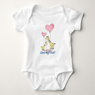 Giraffe lernt Fly Balloons Baby Strampler