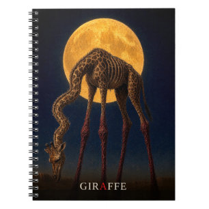 Giraffe Leuchtende Beine gothic Surrealismus Notizblock