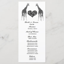 Giraffe-Liebe-Hochzeitsprogramm