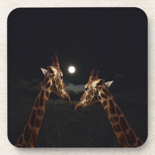 Giraffe Liebe im Mondschein, Untersetzer