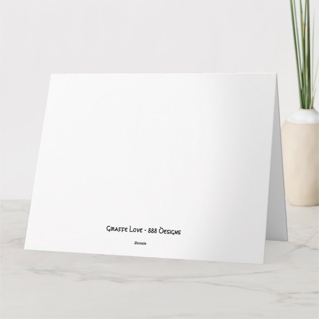 Giraffe-Liebe Karte (Rückseite)
