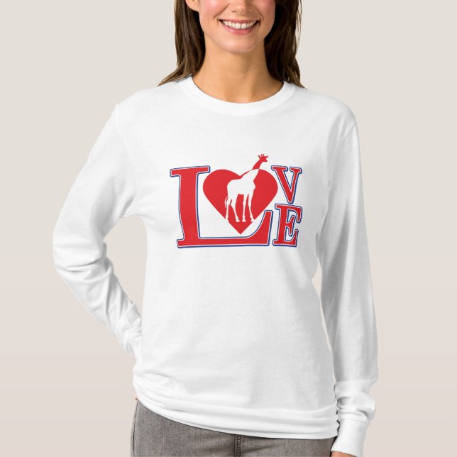 Giraffe-Liebe T-Shirt (Vorderseite)