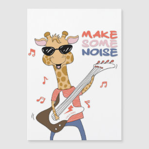 Giraffe-Liebhaber Giraffe-Gitarre Machen Sie etwas Magnetkarte