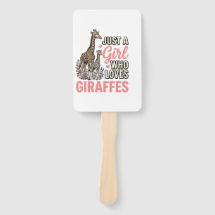 Giraffe Liebhaber Mädchen Vintage Sticherei Shirt  Fächer