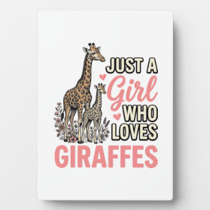 Giraffe Liebhaber Mädchen Vintage Sticherei Shirt  Fotoplatte