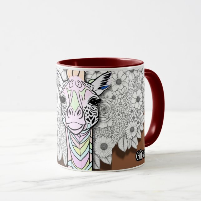 Giraffe-Liebhaber-Tasse Tasse (VorderseiteRechts)