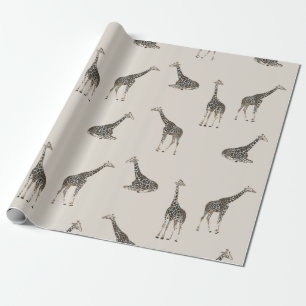 Giraffe light mocha geschenkpapier