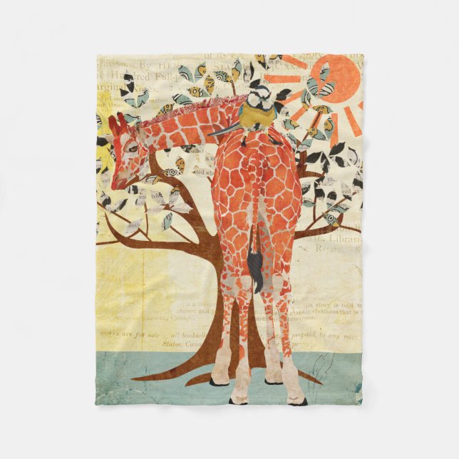 Giraffe & Little Bird Sunny Day Fleece Blanket (Vorderseite)