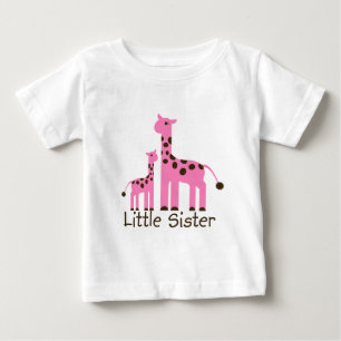 Giraffe Little Sister Baby T-shirt