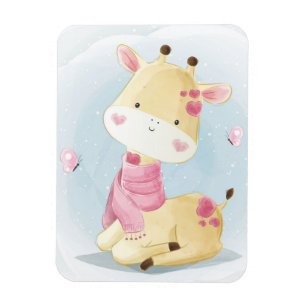Giraffe Lover Baby Giraffe mit Liebe Magnet