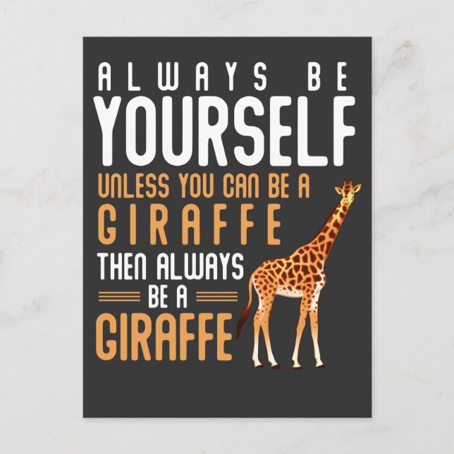 Giraffe Lover Favorite Safari Tier Funny Giraffe Postkarte (Vorderseite)