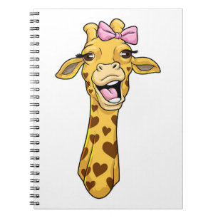 Giraffe Lover Giraffe Ribbon Hearts Notizblock