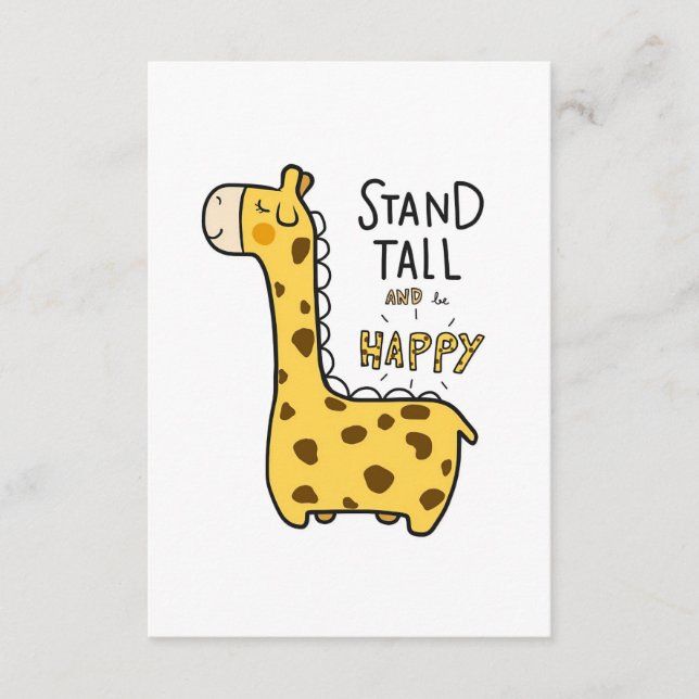 Giraffe Lover Giraffe Stand Tall Begleitkarte (Vorderseite)