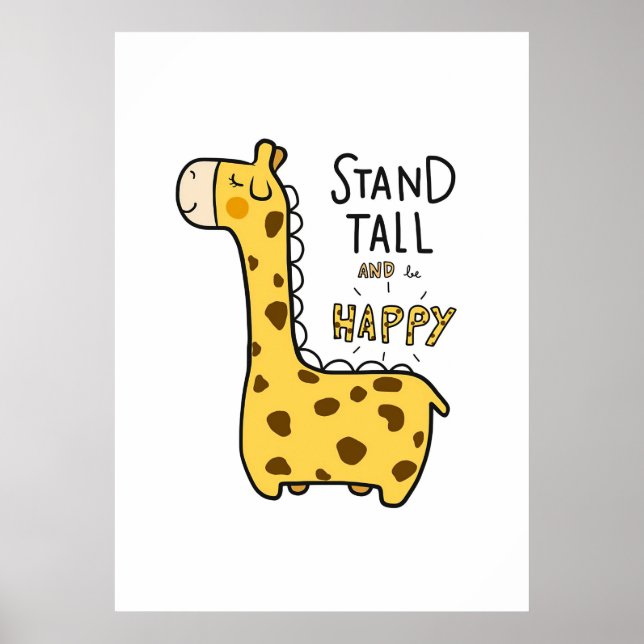 Giraffe Lover Giraffe Stand Tall Poster (Vorne)